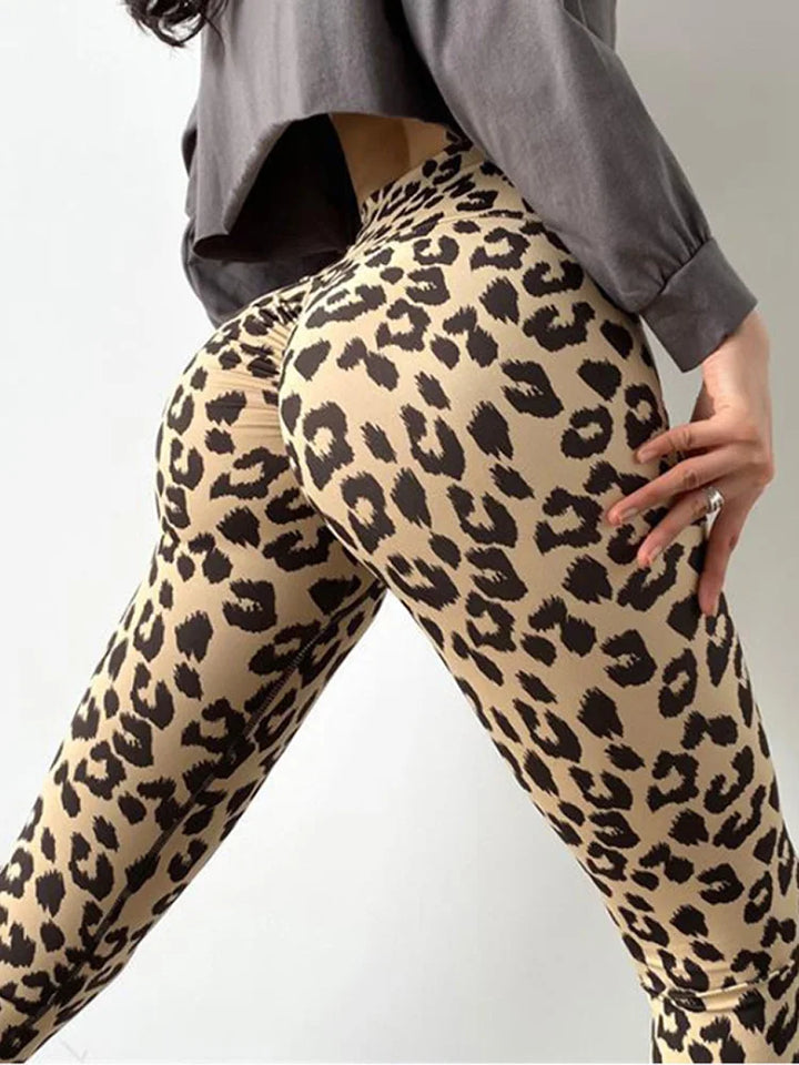 Workout Fitness Leggins Leopard Printed Outfits Yoga Pants Sexy