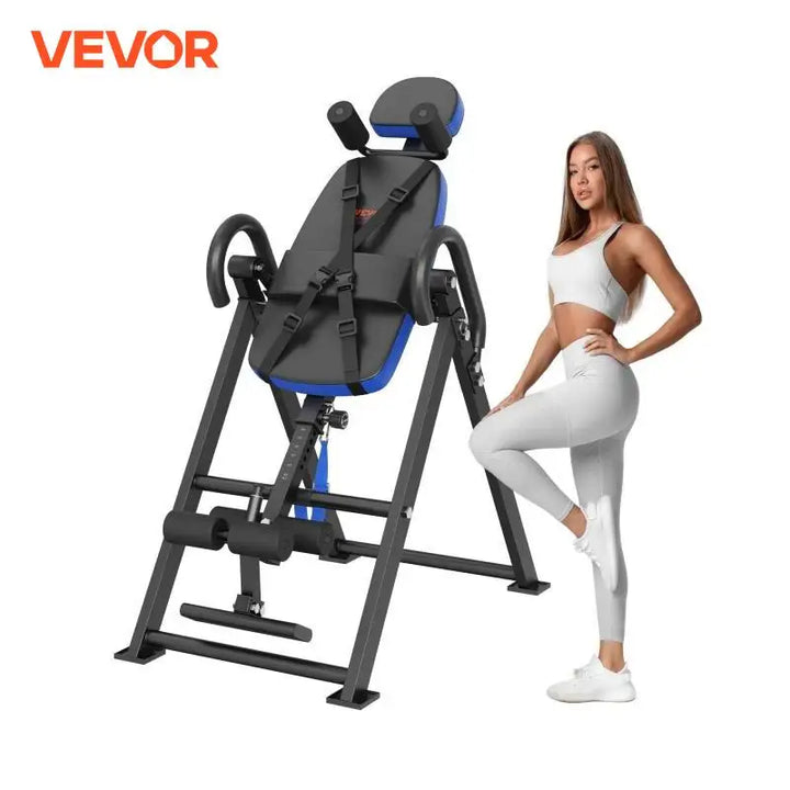 VEVOR Inversion Table Heavy Duty Inversion Table Decompression Back Stretcher Machine Strength Training Equipment with Headrest