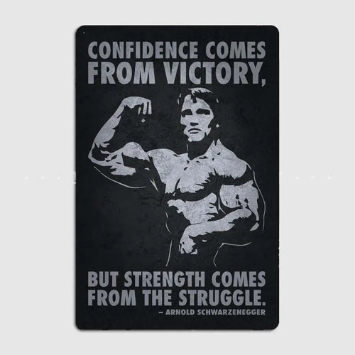 Gym Motivation High Quality Metal Fitness Poster for Gym Wall Decor