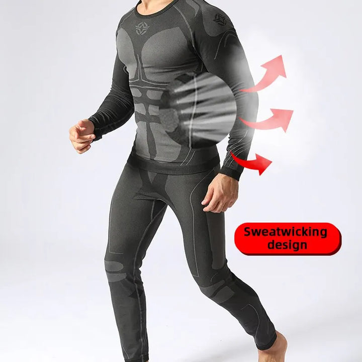 Men Sport Thermal Underwear Suits Outdoor Cycling Compression