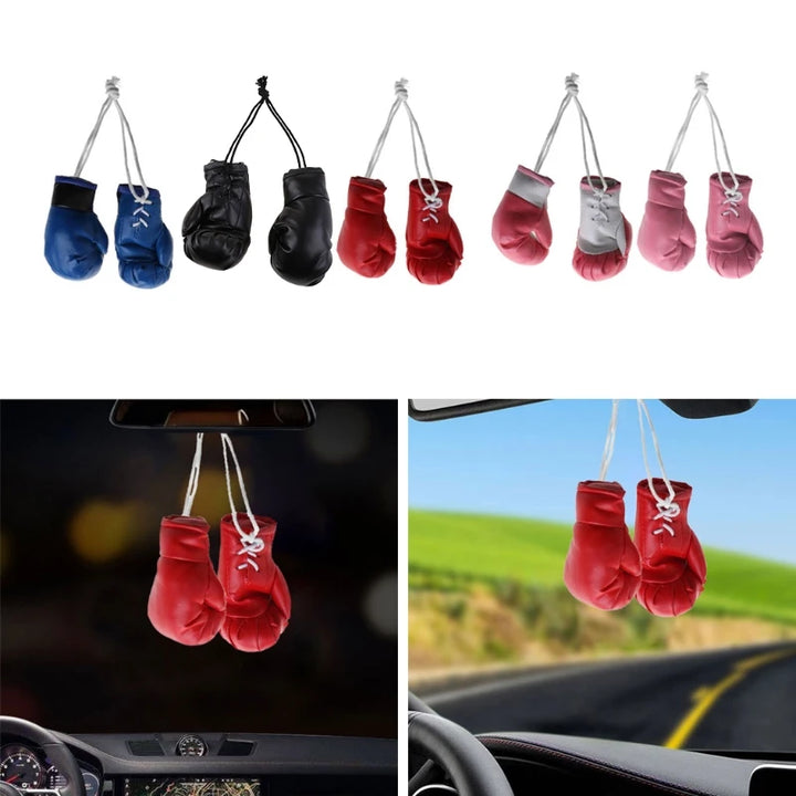 Mini Boxing Gloves Miniature Punching Gloves Car Hanging Pendant