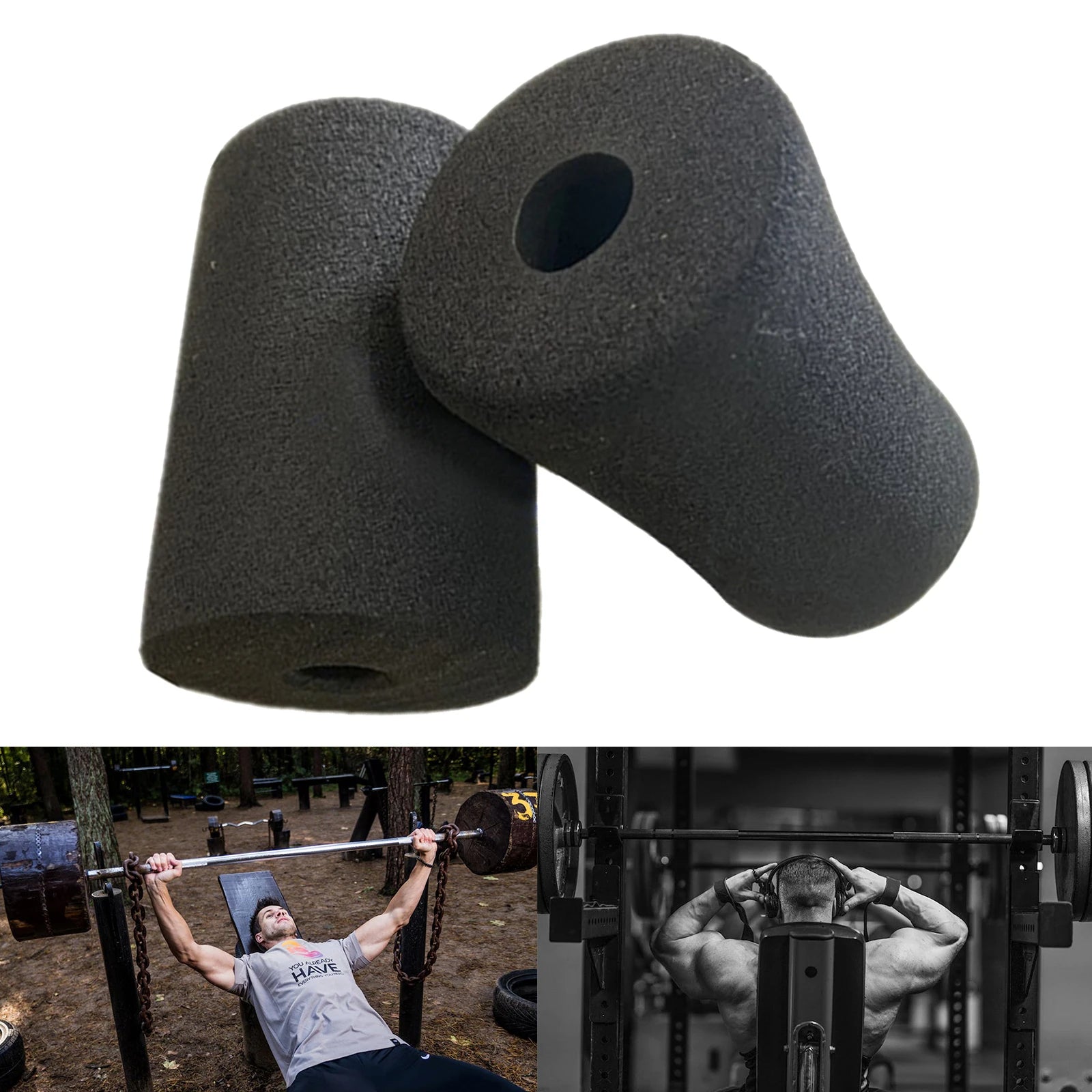 Fitness Foot Foam Pads Rollers Leg Extension For Weight Bench Home