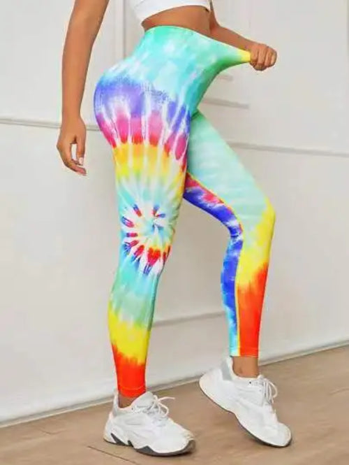 Tie Dye Seamless Leggings Women for Gym Yoga Pants Push Up Workout