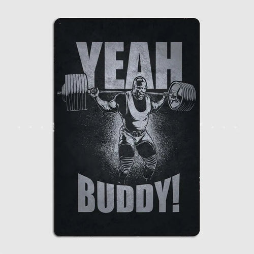 Gym Motivation High Quality Metal Fitness Poster for Gym Wall Decor