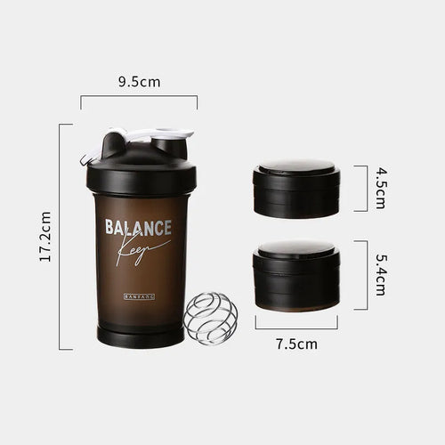 500ml Large-capacity Shaker Protein Bottle Powder Mixing Cup Portable