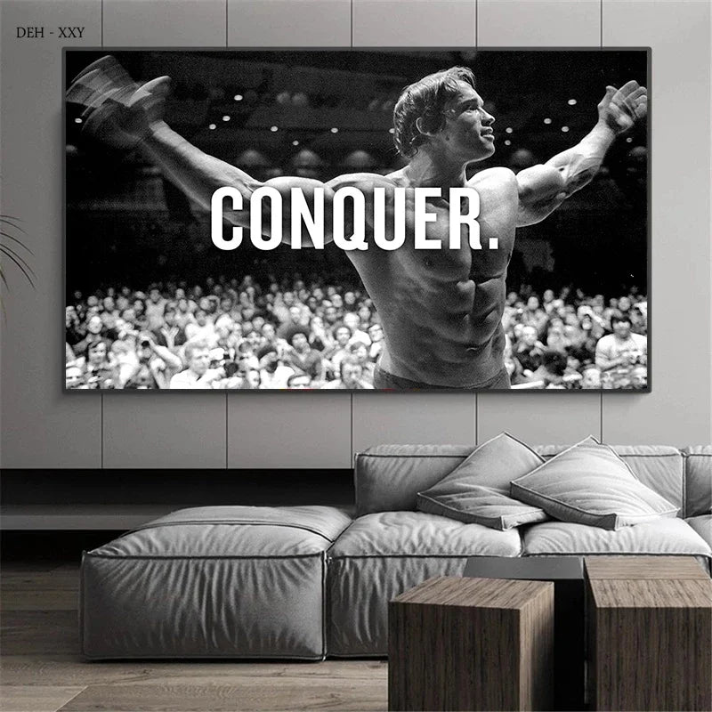 Arnold Schwarzenegger Fitness Posters and Prints Motivational Wall Art Canvas Paintings Modern Home Room Wall Decor