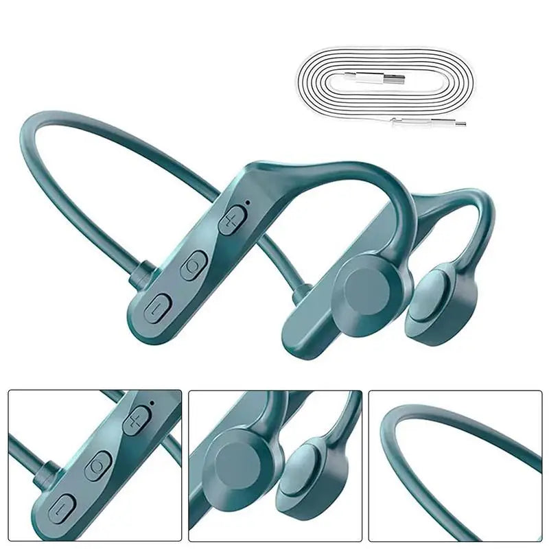Bone Conduction Headphones Blue Tooth Sport Headset Waterproof