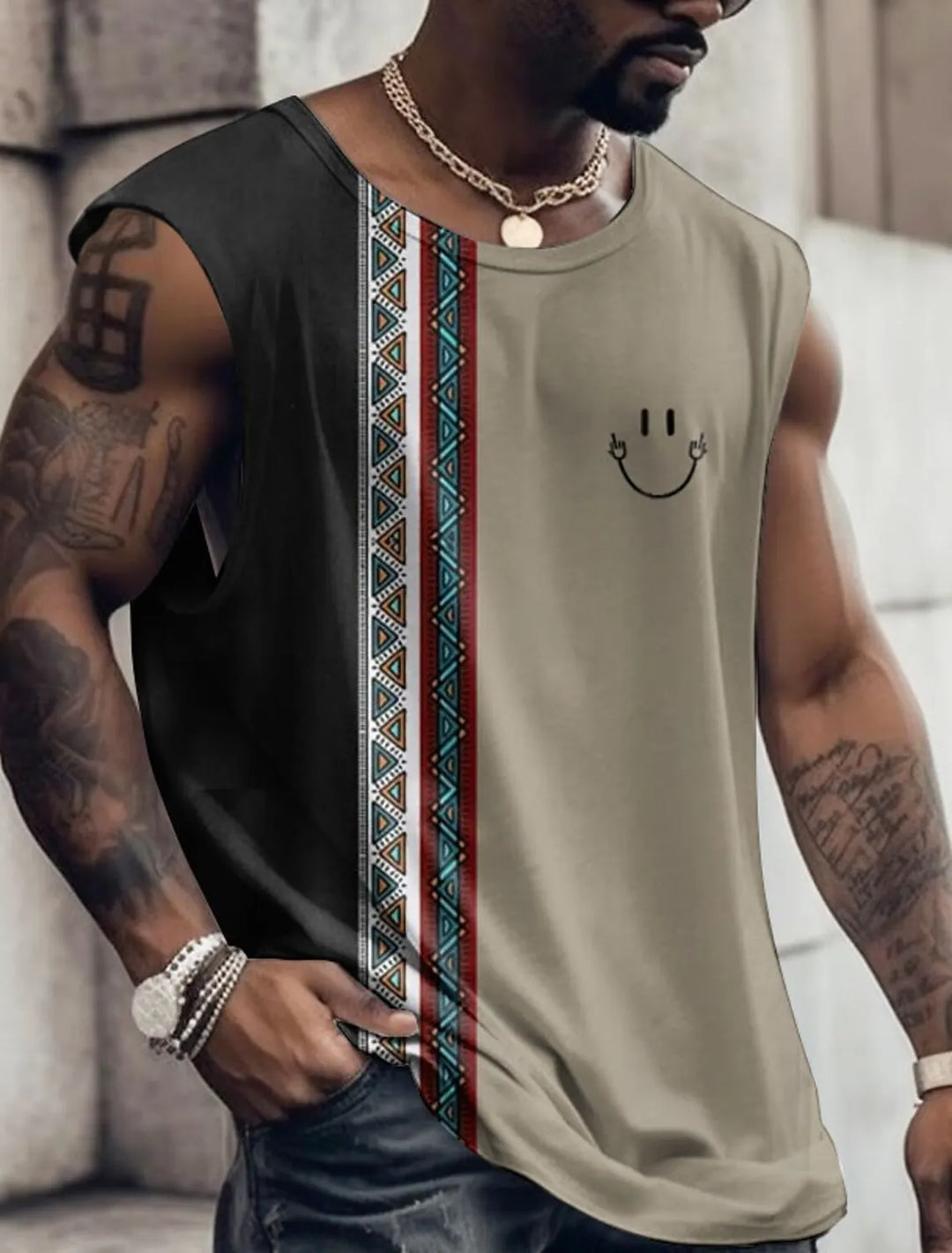 2023 New Summer Men's Boxing Fitness Tank Top Men's Sports Tops