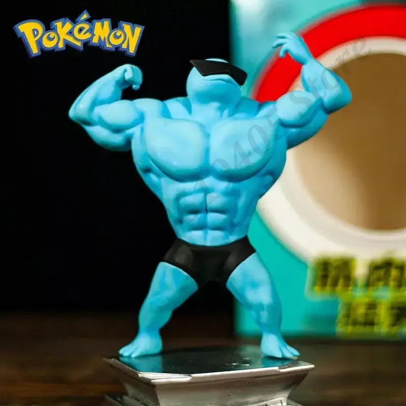 Pokemon Anime Action Figure Pikachu Charmande Cosplay Muscle Man Squirtle Psyduck PVC Toys Mini Model Doll Kids Birthday Gift