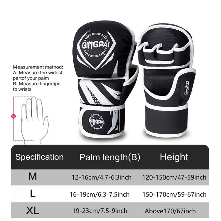 Professional MMA Half-Finger Fighting Boxing Gloves Thickened Sanda Free Fighting Mixed Martial Arts Training Gloves