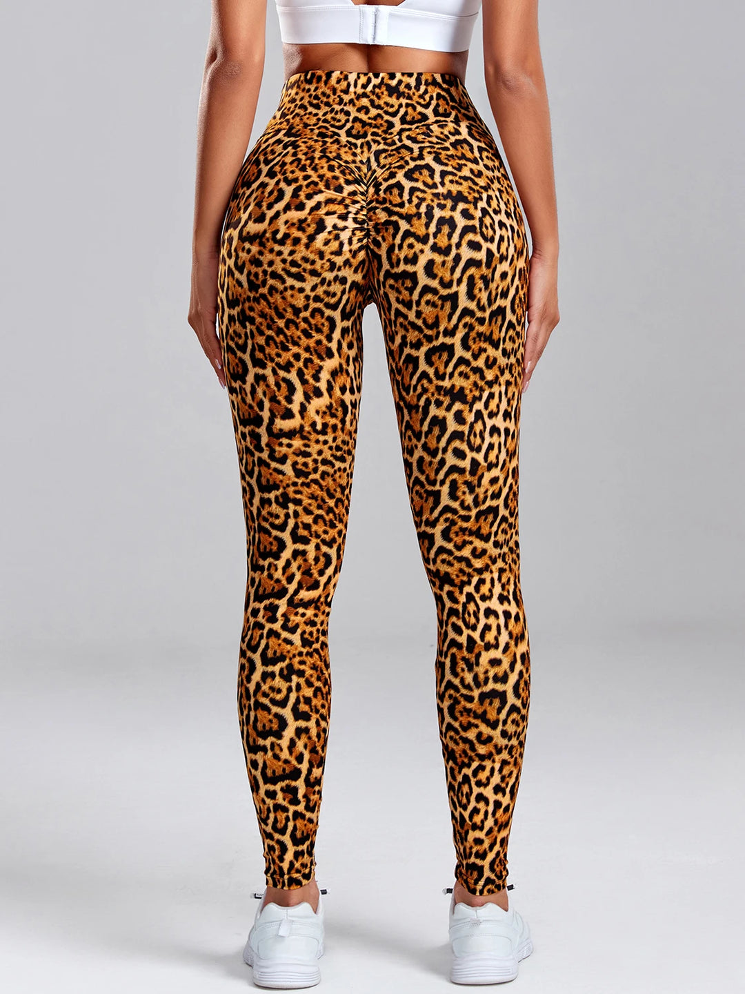 Leopard Print Leggings Women's High Waisted Yoga Pants Fitness Push Up