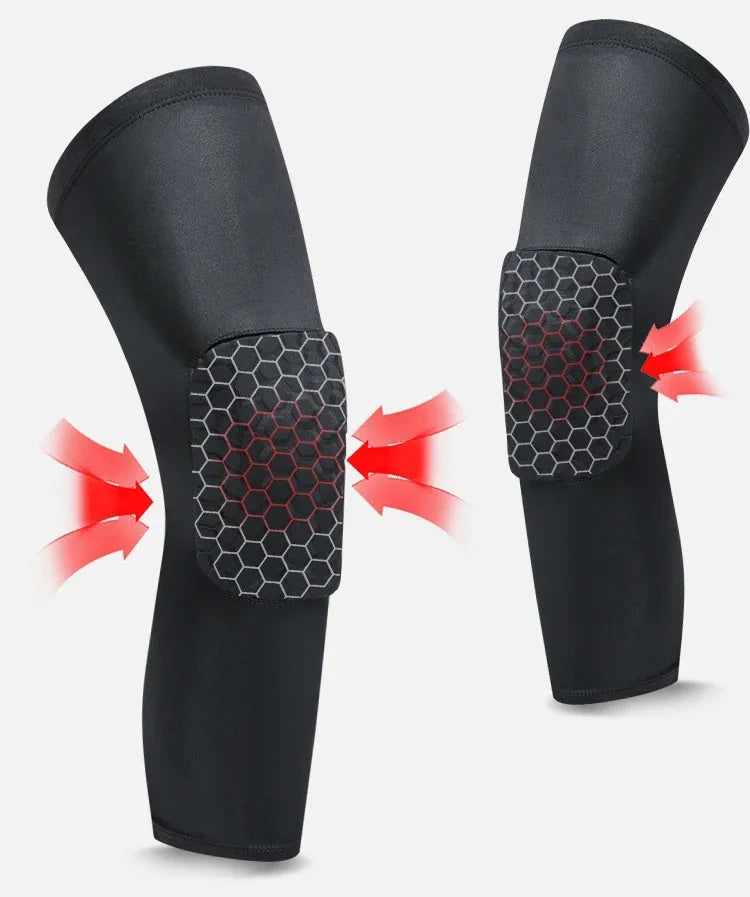 Basketball Volleyball Knee Pads Honeycomb Foam Support Compression Leg