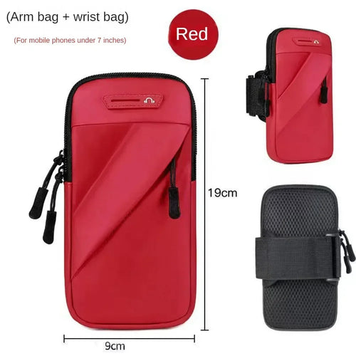 Outdoor Running Mobile Phone Arm Bag with Headphone Cable Hole