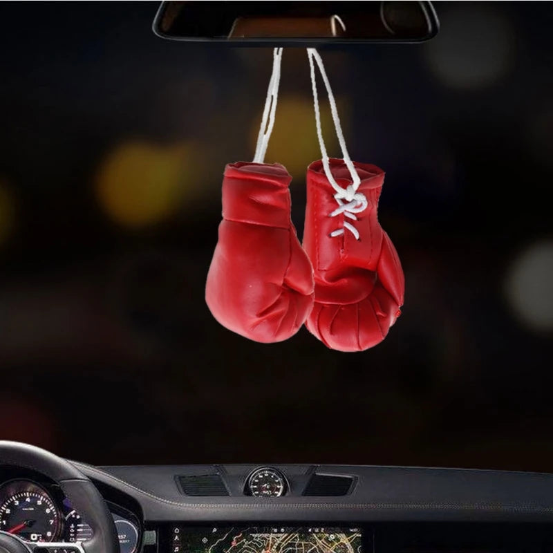 Mini Boxing Gloves Miniature Punching Gloves Car Hanging Pendant