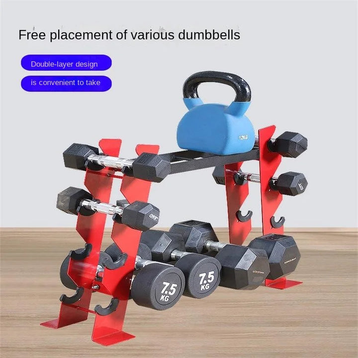 1Pc Dumbbell A-Shaped Rack Small Dumbbell Kettlebell Rack