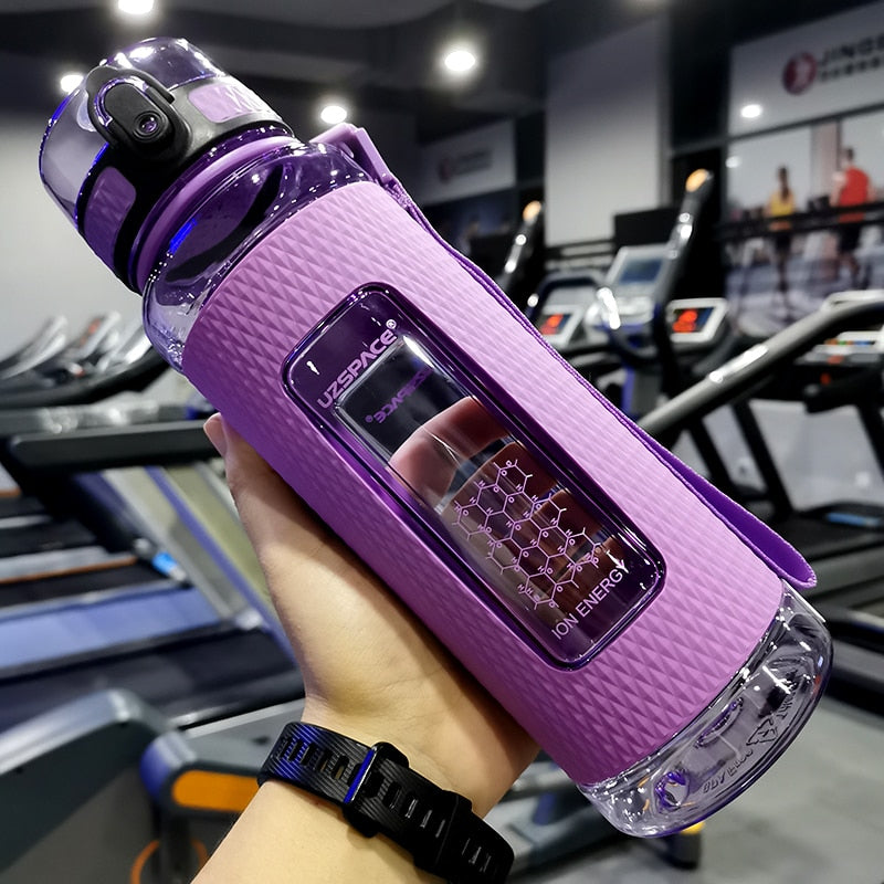 UZSPACE Sport Water Bottles Portable Gym anti fall Leak proof large