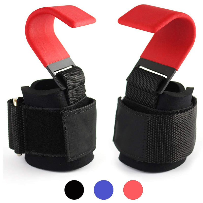 Weight Lifting Hook Grips With Wrist Wraps Hand-bar Wrist Strap Gym