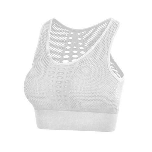 Women Breathable Active Bra Sports Bra Sexy Mesh Sports Top Push Up