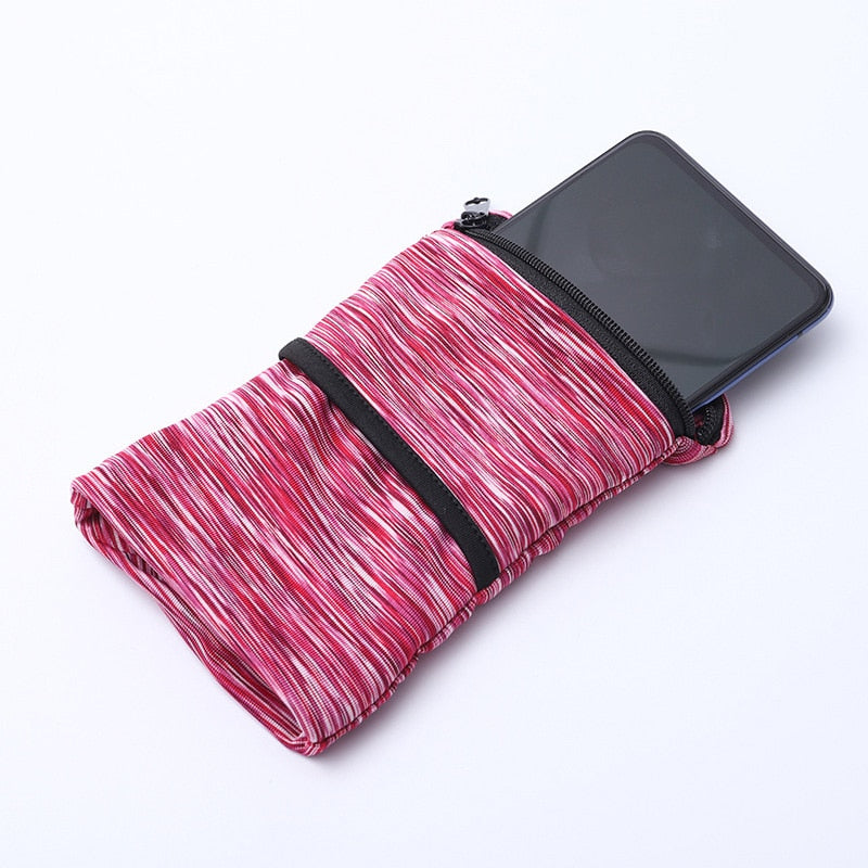 Zipper Running Bags Lightweight Wrist Wallet Pouch For Phone Key Card