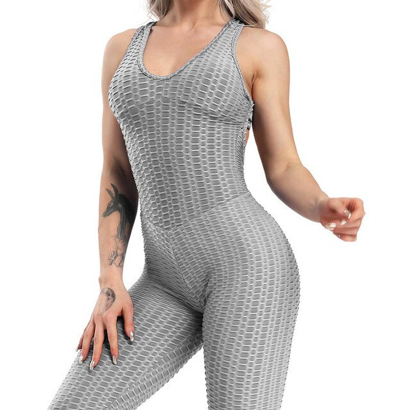 Yoga Set Fitness Women Sport Suit Jumpsuit 2021 Sexy Sleeveless Tracksuit Backless Gym Running Sportswear Leggings Workout Sport