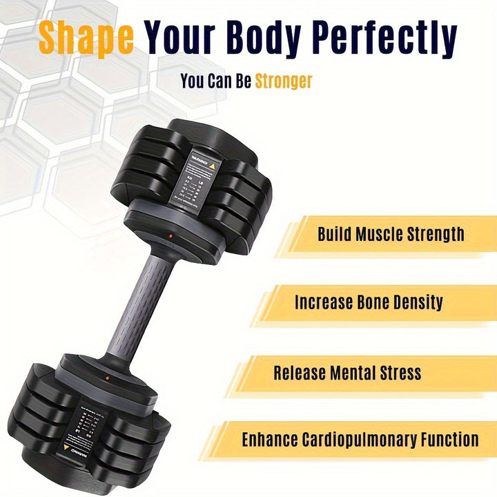 THERUN Quick Adjustable Weight Dumbbells, 5-speed Adjustable 6.5KG/11KG/15.5KG/20KG/24.5KG, Pair Of Total Weight 49KG, Men's And Women's Fitness Home Dumbbells