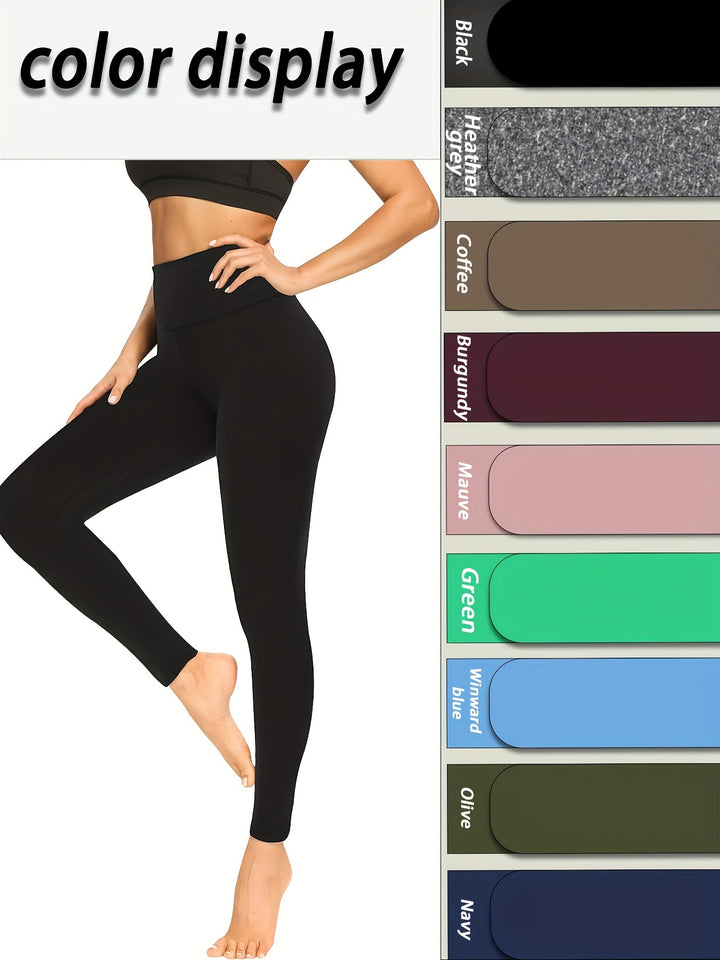 5 Pack Super Soft Leggings for Women, High Waisted Tummy Control No See Through Workout Yoga Running Pants Leggings