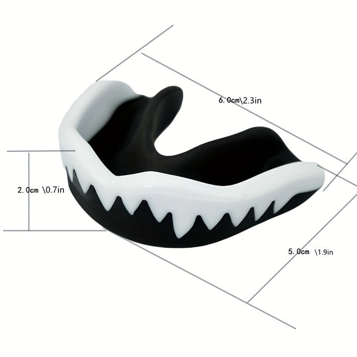 Durable Sport Mouthguard for Adults - Teeth Protector Brace for Basketball, Rugby, Boxing, Karate - Black PPS Material, Neutral Gel, Martial Arts, Dental Performance