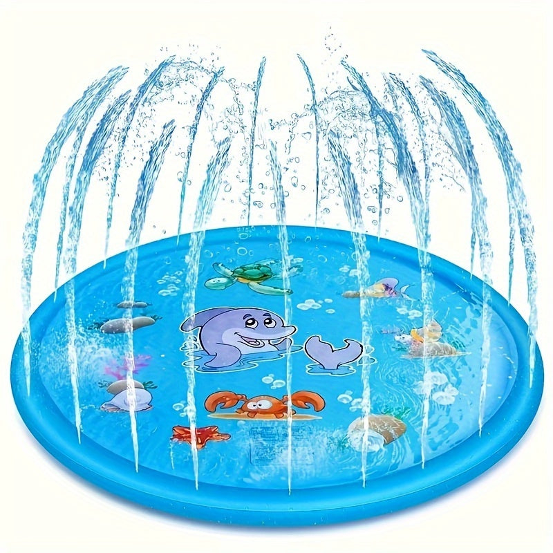 Three Snowmen Inflatable Splash Pad For Kids, PVC Water Play Mat, Outdoor Lawn Game, Summer Toys, Backyard Wading Pool