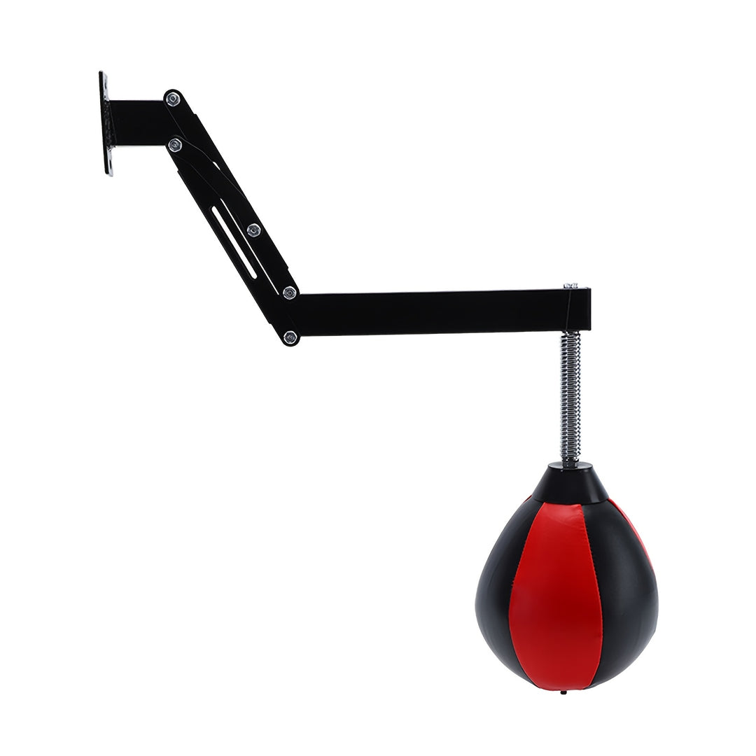 Adjustable Wall-Mounted Punching Bag Holder, Heavy-Duty Nylon Speed Ball Hanger, for Martial Arts, Boxing, and Dodging, with Inflatable Pear-Shaped Vent Ball for Fitness and Exercise