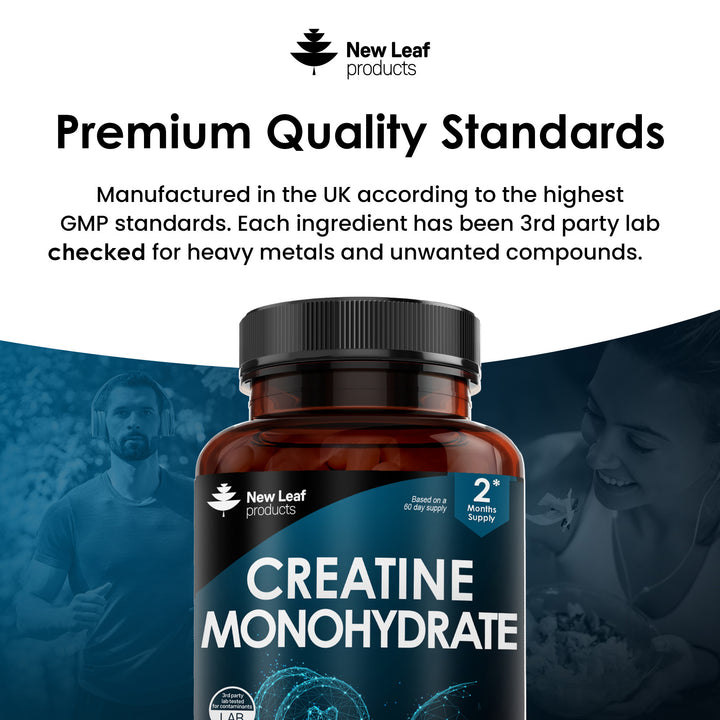 Creatine Monohydrate Capsules 3000mg - 180 Creatine Capsules - Gym Supplement