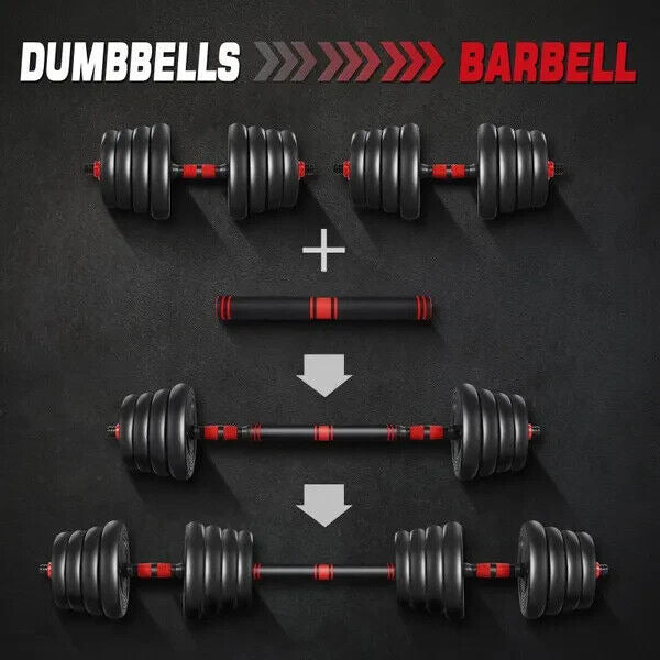 20kg Adjustable Dumbbell Barbell Set For Home Gym Commercial Weights Dumbbells Dumbell New Lifting Training For Men Women Unisex Workout