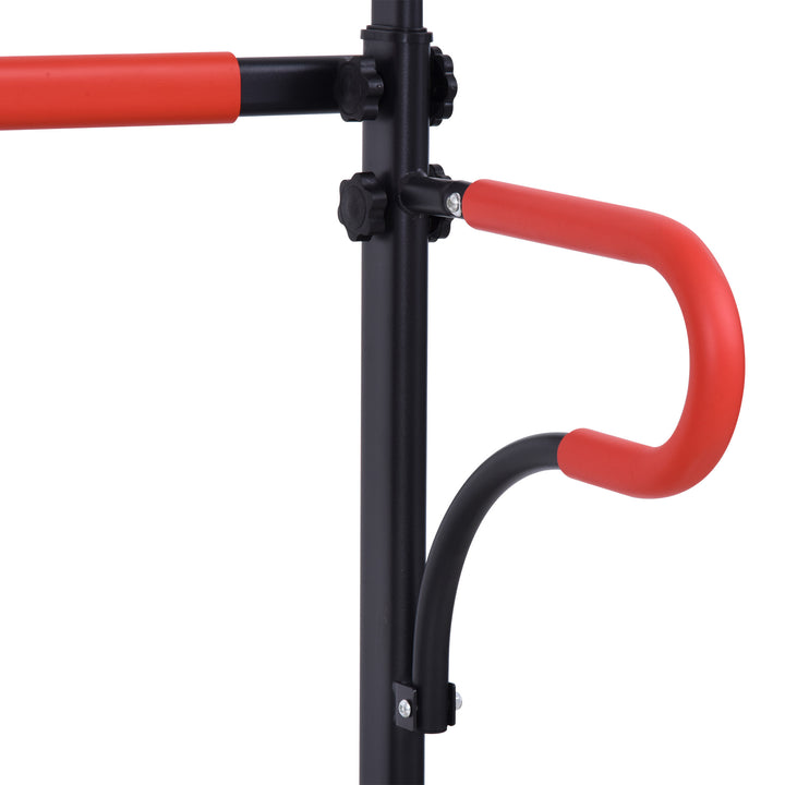 Pull Up Station with Dip Station and Push-up Stand, Height Adjustable Power Tower, Free Standing Pull Up Bar for Home Gym