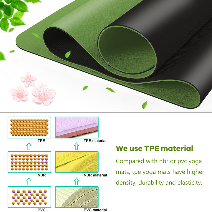 6mm TPE Yoga Mat Moisture-proof Non-slip Yoga Mat Thickened Fitness Mat For Home Gym Training