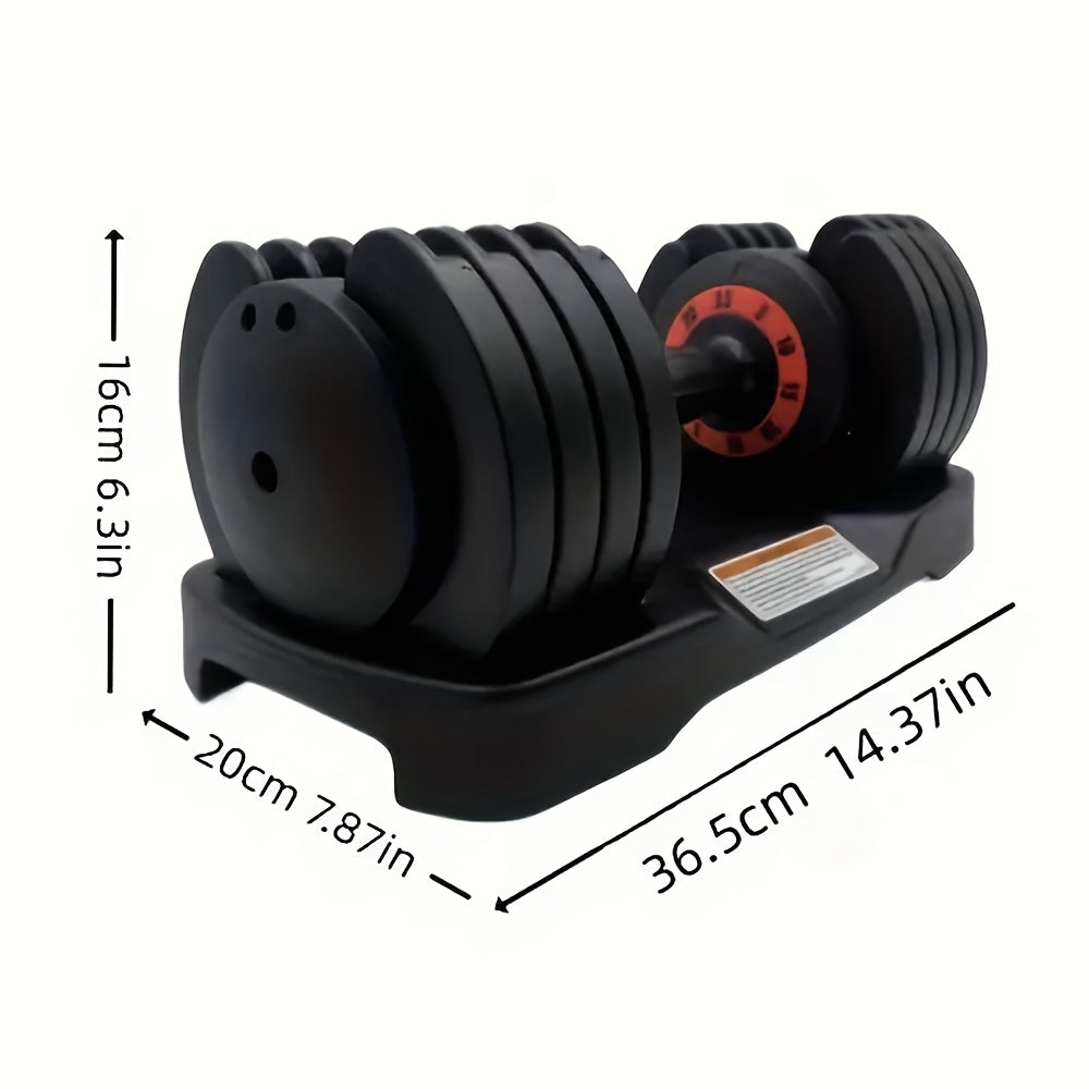 1pc Iron Adjustable Dumbbell Set - 5kg to 25kg Smart Weight Training for Full Body Workout, Home Gym Fitness Equipment