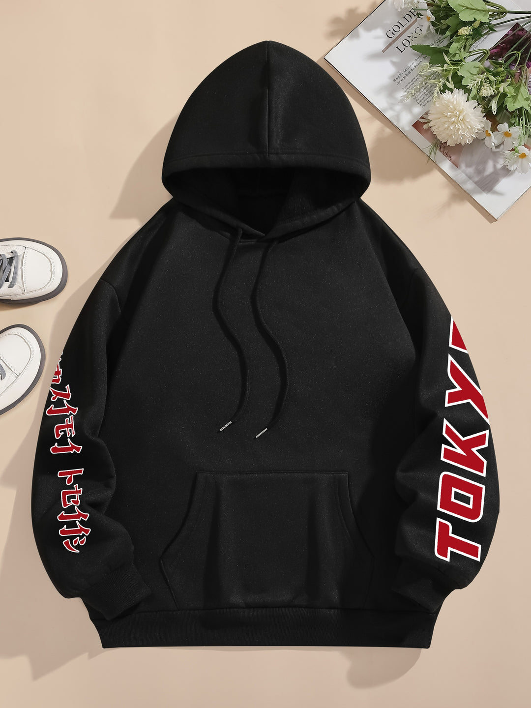 Women'S Casual Hooded Sweatshirt with Graphic Car Print, 100% Polyester Knit Fabric, All-Season Drawstring Hoodie, 250gsm - Fashionable & Comfortable