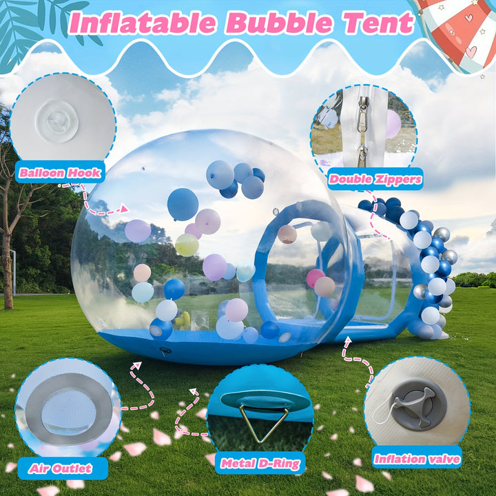 10 Ft/3 M Bubble Party House, Outdoor Transparent Dome Tent, Bubble Transparent Dome Inflatable House, Transparent Dome Balloon Garden Tent, Suitable For Birthdays, Parties, Christmas, Weddings