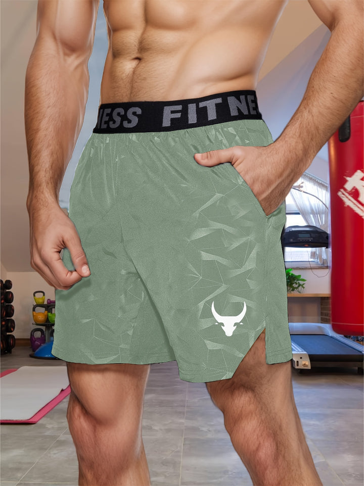 Men's Bullhead Print Sports Shorts Sweatpants Casual Gym Workout Gifts