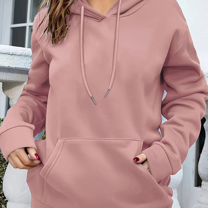 Women's Fashion Hoodie with Geometric Print - Cozy Polyester, Drawstring Detail, Machine Washable - Perfect for Fall/Winter