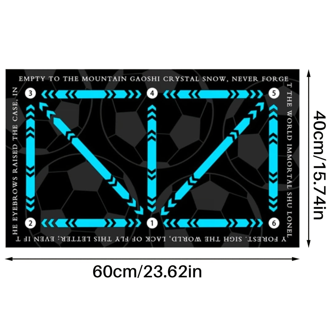 ProSoccer Training Mat for Footwork Drills - Anti-Slip Rubber Soccer Training Pad for Speed, Strength, and Coordination Improvement - Durable, Quick-Drying, Wear-Resistant Exercise Equipment for All Skill Levels