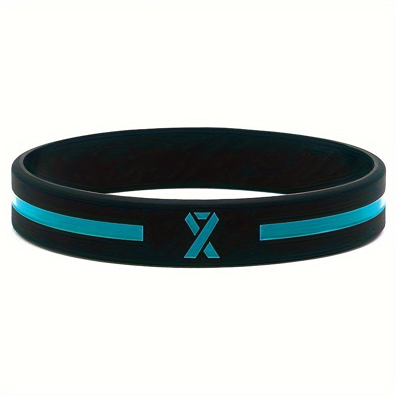 3pcs Silicone Wristband Bracelets, Symbolizing Hope, Courage, Strength