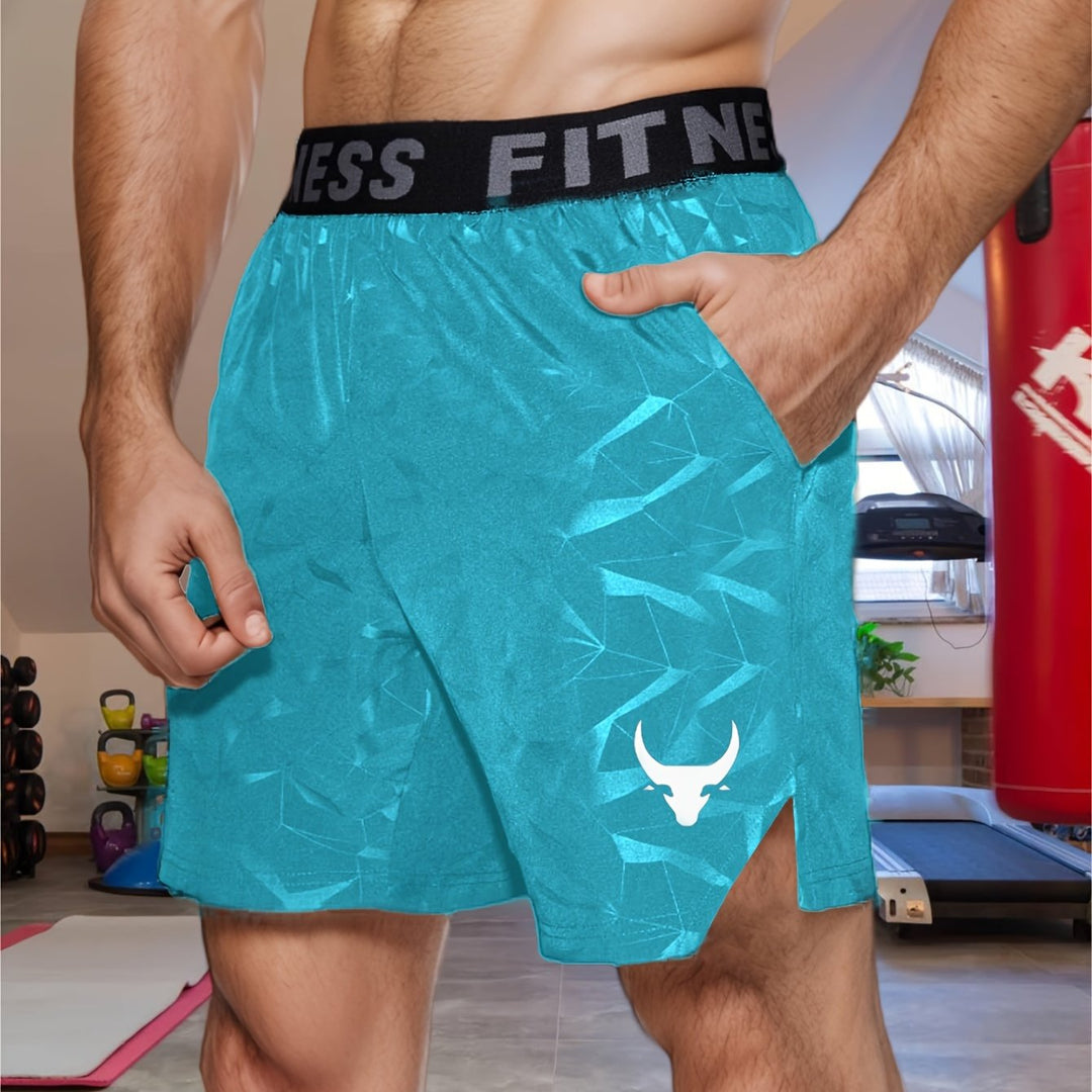 Men's Bullhead Print Sports Shorts Sweatpants Casual Gym Workout Gifts