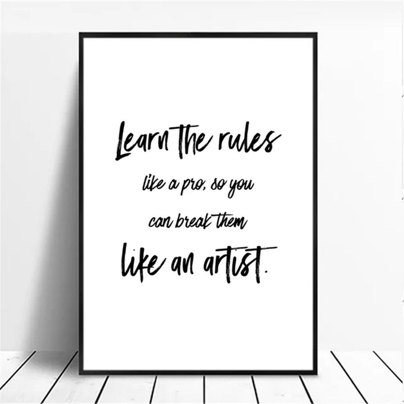 Inspirational Modern English Sentences Motivational Quote Poster Canvas Print Painting Wall Art Living Room Home Decoration