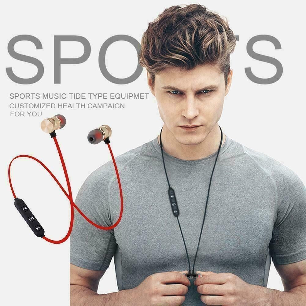 Sweatproof Wireless Bluetooth Earphones Headphones Sport Gym Samsung Iphone UK
