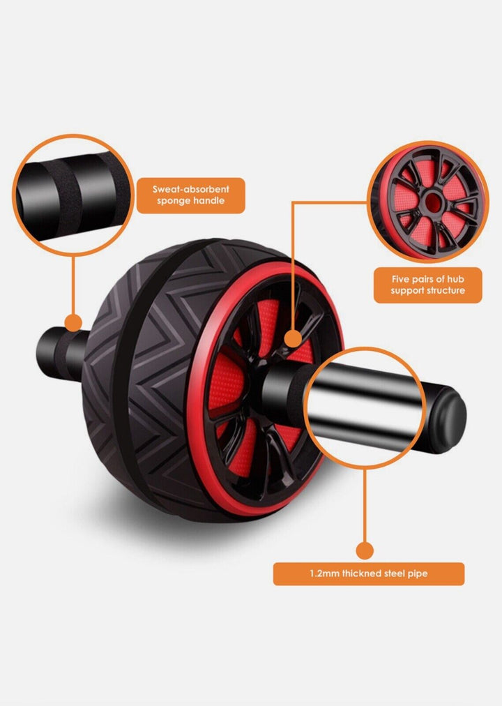 Pro Abs Roller Exercise Wheel Abdominal Core Strength Workout Muscle Cruncher