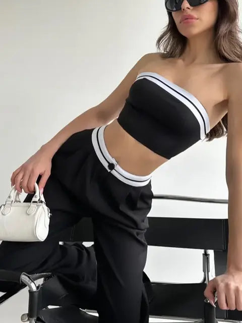 Sexy Tube Top Tracksuit