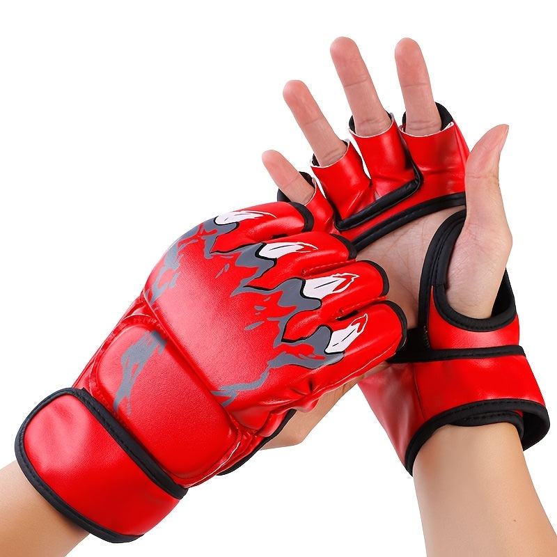 A Pair of Boxing Training Gloves Suitable for Adults, Both Men And Women, for Sparring And Martial Arts. These Gloves Are Designed for Taekwondo, Muay Thai, And Mixed Martial Arts, Including Boxing Training Equipment, Sports