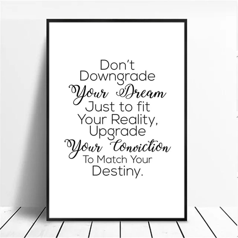 English Inspirational Quotes Words Poster Canvas Print Painting Wall Art Living Room Home Decoration