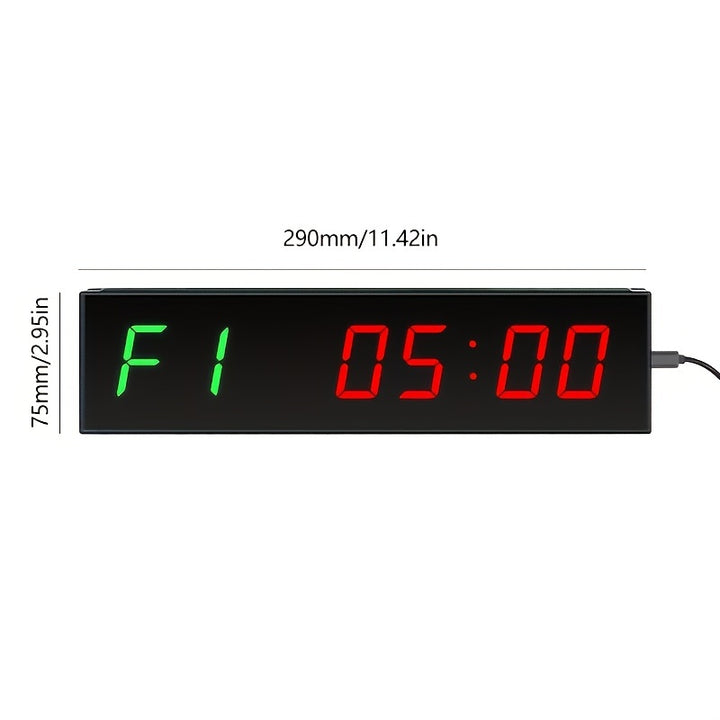 Super Large Screen Gym Timer 3.81 cm Digits Count Down/Up Timer Boxing Cycle Interval Clock Stopwatch for Gym Fitness Training