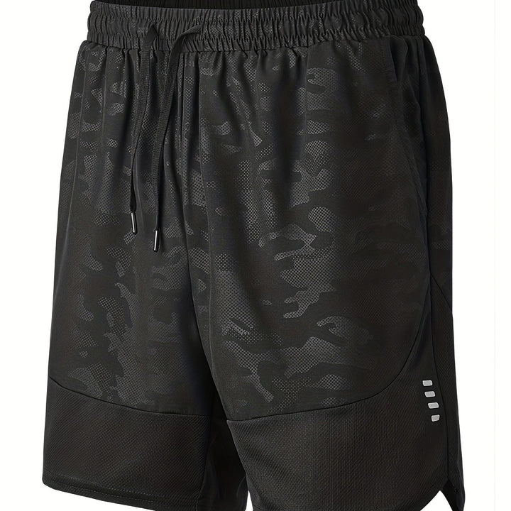 Quick Dry Camo Sport Shorts for Men - Moisture Wicking, Stretchy, and Perfect for Cycling, Fitness, Gym, and Outdoor Activities