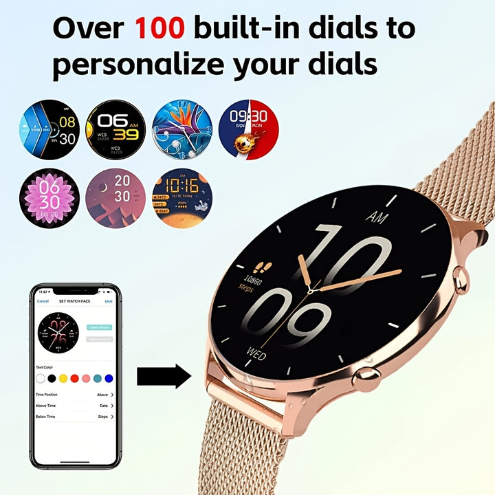 1pc LITTLE MEATBALL Smartwatch with Wireless Call & SMS, Minimalist Design, 3.35cm TFT Screen, 360x360 Resolution, IP67 Water Resistant, 19 Sports Modes, Music Player, Sleep Tracker, Pedometer, Magnetic Charging, 260mAh Recha